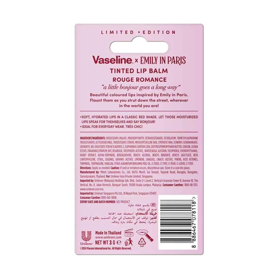 Vaseline Emily in Paris Rouge Romance Red Tinted Lip Balm