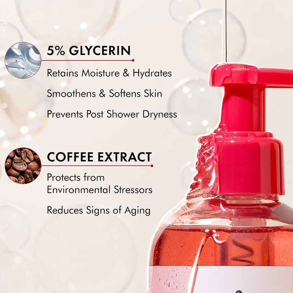 mCaffeine Brightening Raspberry Rush Body Wash