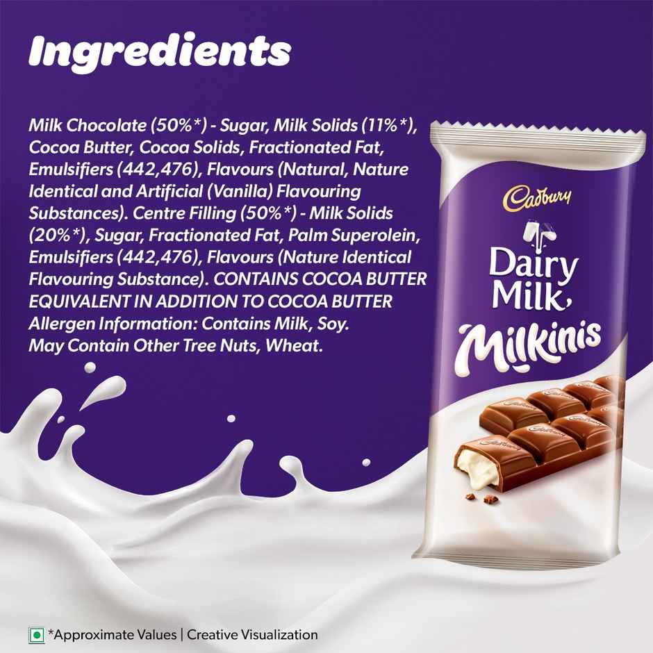Cadbury Dairy Milk Milkinis Duo Pack Chocolate Bar