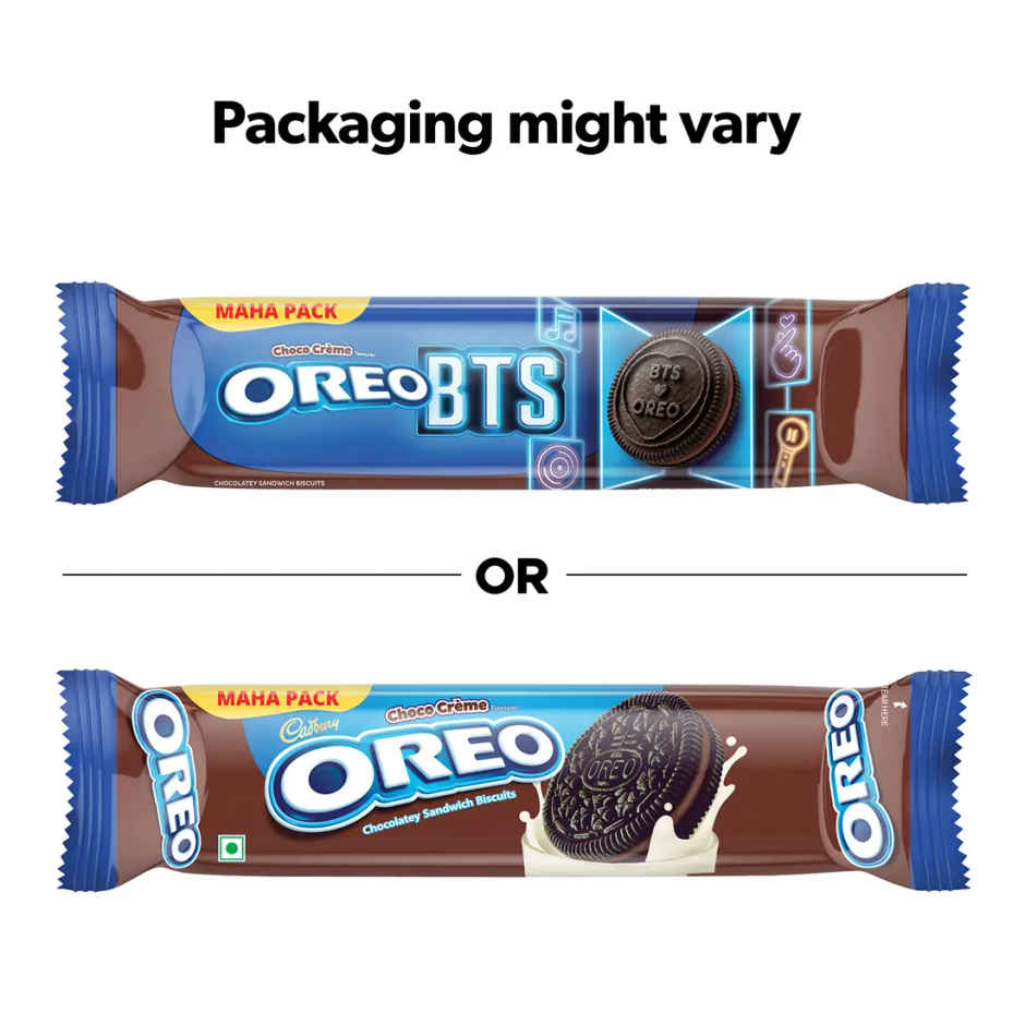 Cadbury Oreo BTS Chocolate Flavour Creme Sandwich Biscuit