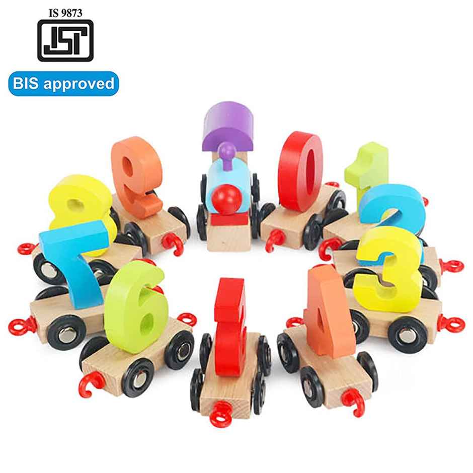 Wembley Wooden Puzzle Train Toys For Kids Set | Number For Kids Learning Educational Toys For 2 Yrs