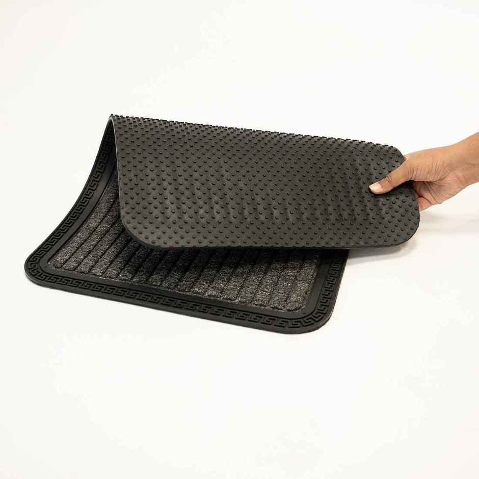 PrettyKrafts Anti-Slip Rectangular Doormat | 61 x 91 cm | Durable Polypropylene Floor Mat | Grey