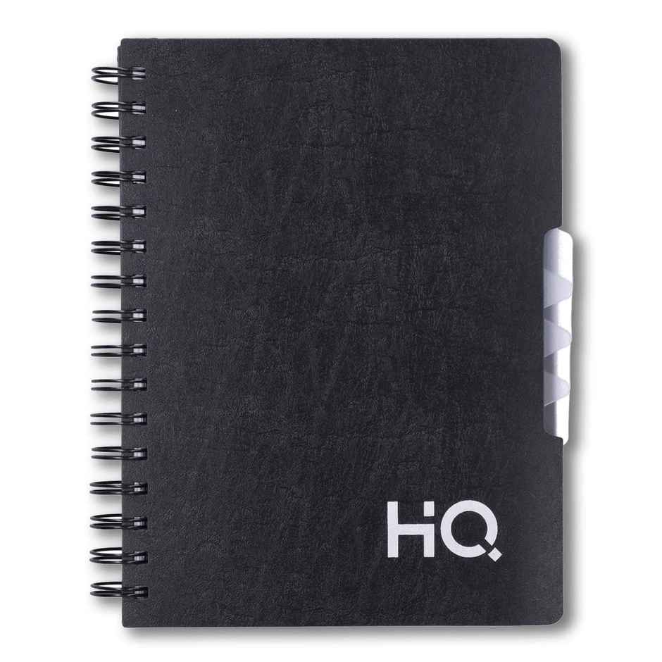 Navneet HQ | 5-Subject Book - Black with PP cover Single Line A5 Size - 14.8 cm x 21 cm 300 Pages