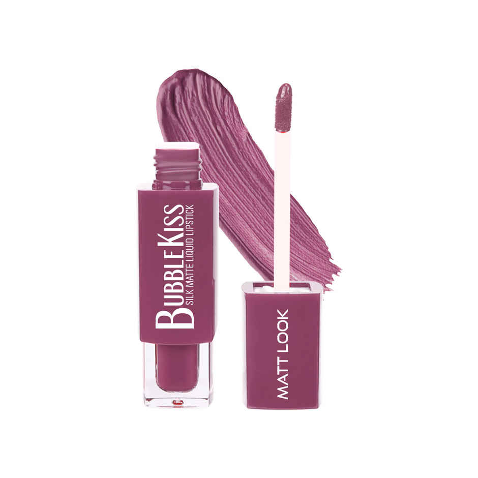 Mattlook Bubble Kiss Silk Matte Liquid Lipstick with Shea Butter & Jojoba Oil | Baby Pink