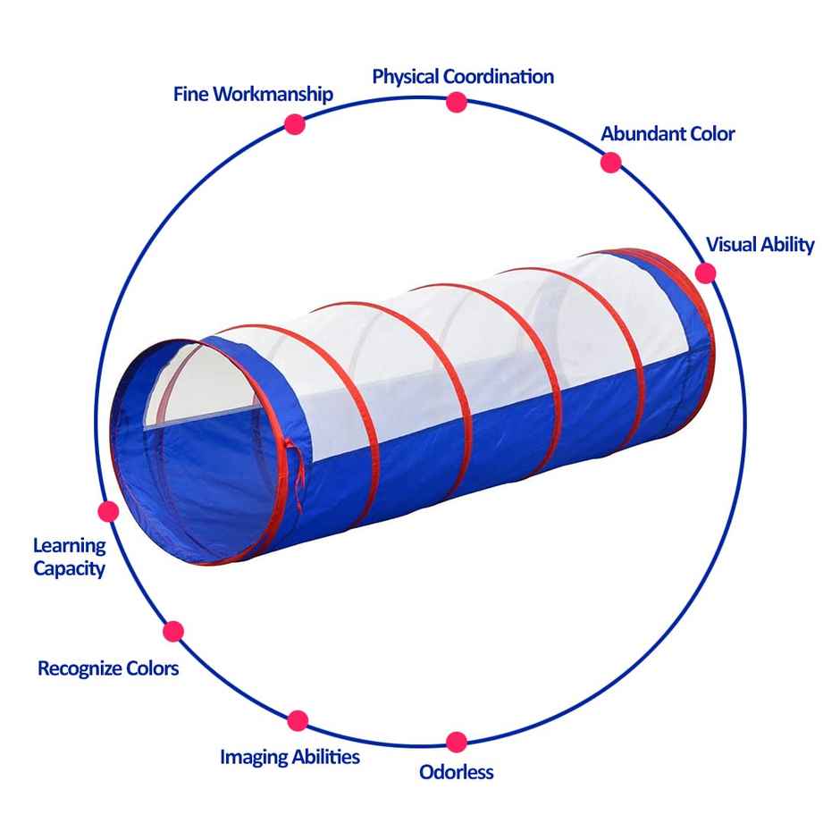 Wembley Tunnel Tent For Kids Foldable 6 Feet Long Indoor Outdoor Tunnel For Toddler Foldable Tunnel
