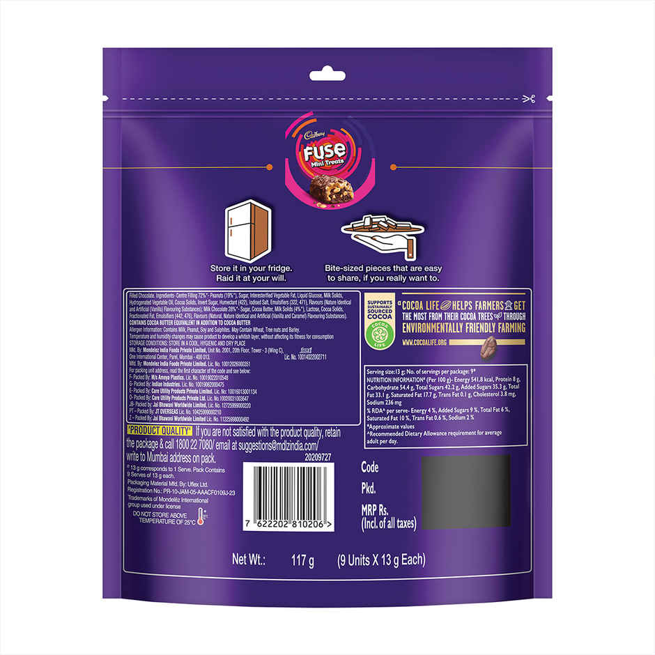 Cadbury Fuse Mini Treats Chocolate Pack Combo