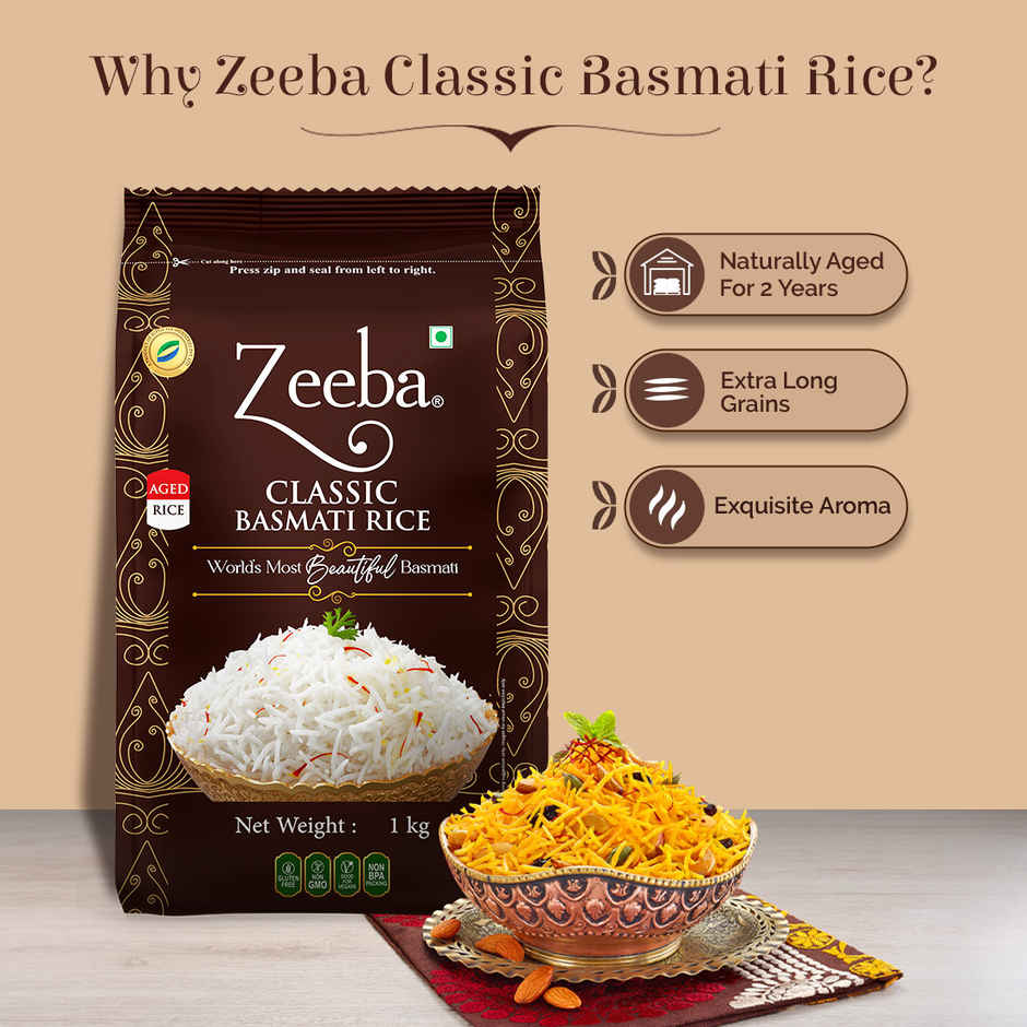 Zeeba Classic Aged Basmati Rice Extra Long Rice