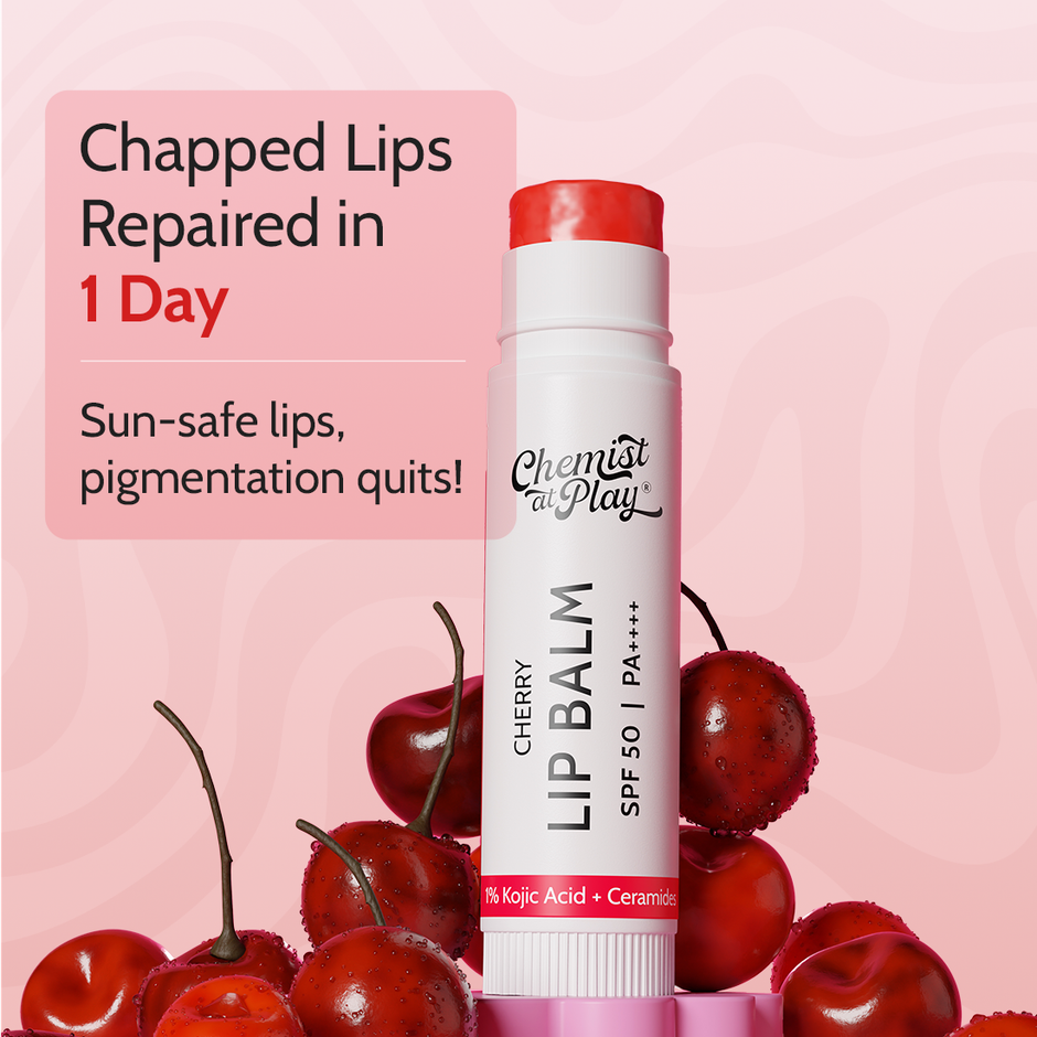 Chemist At Play Cherry Lip Balm Repairs Chapped Lips Brightens Lips Kojic Acid