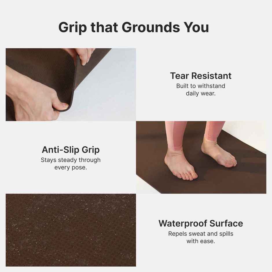 Cultfit EVA Yoga Mat | WS | Brown - 4 mm