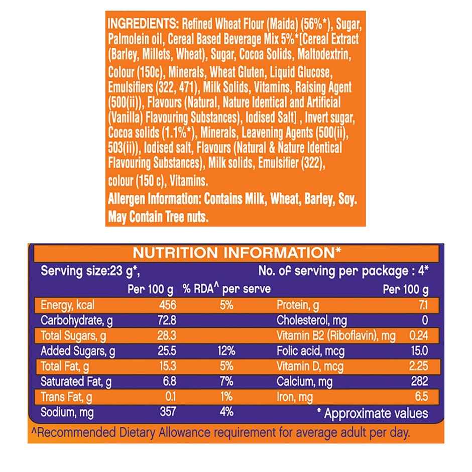 Cadbury Bournvita Choco Flavoured Biscuits | Cholesterol-free Combo
