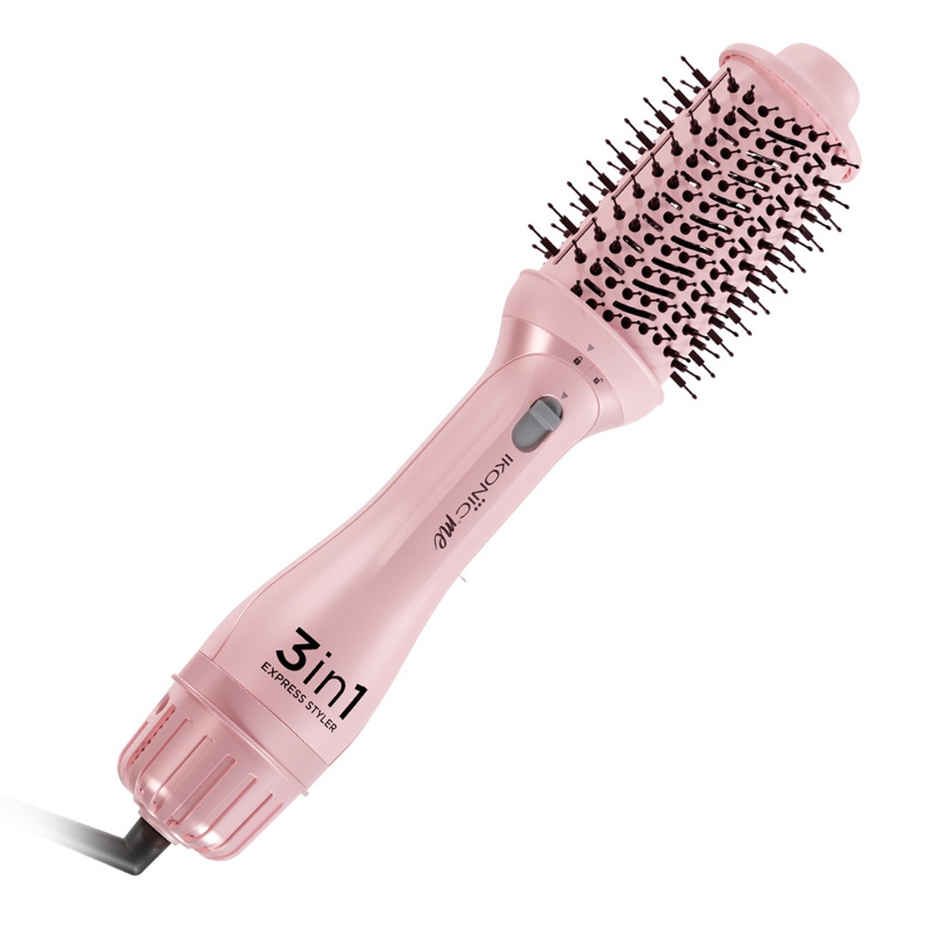 Ikonic 3 in 1 Express Styler Pink, Professional Volumizer, Blow Dryer, 1200W Hot Air Brush