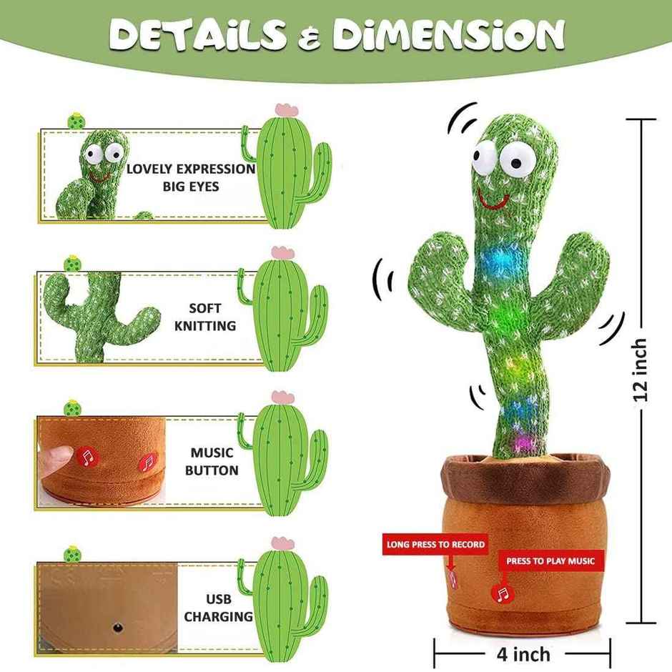 Wembley Dancing And Talking Cactus Toys For Kids