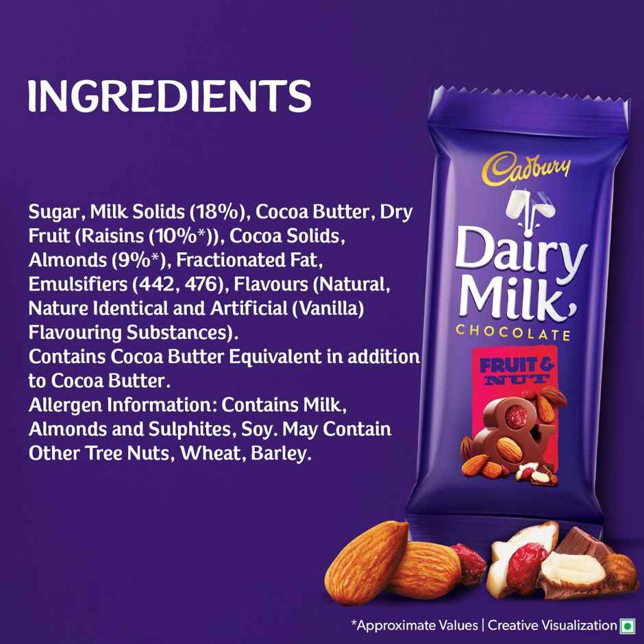 Cadbury Dairy Milk Fruit & Nut Chocolate Bar Combo