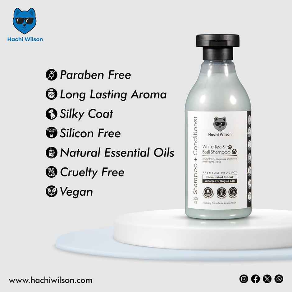 Hachi Wilson Premium White Tea & Basil Dog Shampoo And Conditioner