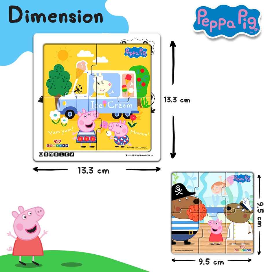 Wembley Peppa Pig - 3 in 1 Jigsaw Magnetic Puzzle for Kids DIY Creative Activity Set