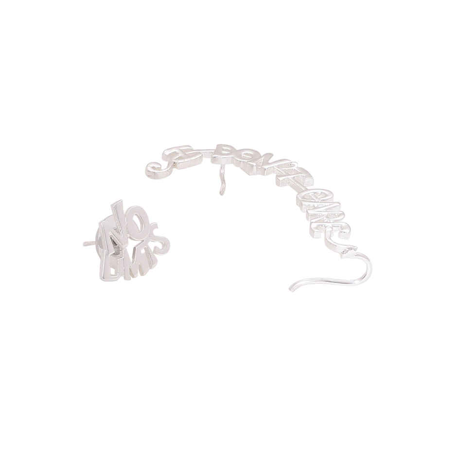 Voylla Truck Art I Don't Care-No Limit Lettering Earrings