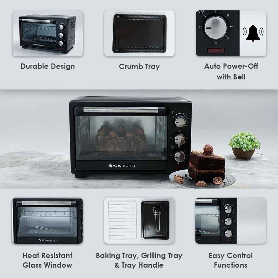 Wonderchef Oven Toaster Grill (Otg) - 19 Litres, Black