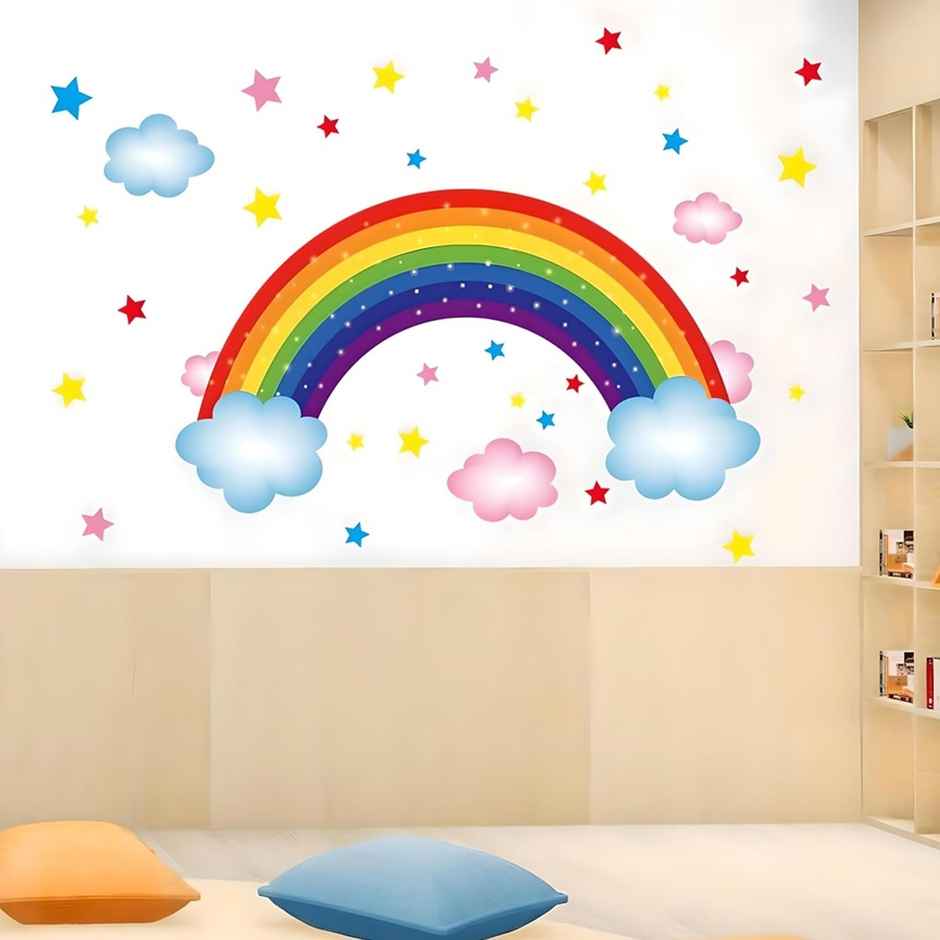 PrettyKrafts Rainbow Wall Sticker | Decorative & Colourful
