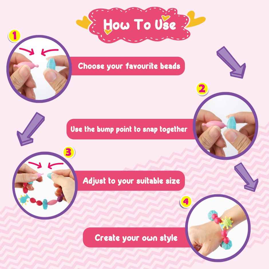 Wembley Snap Pop Beads for Girls Kid�s Jewelry Making Kit Craft Kits 100+ Beads