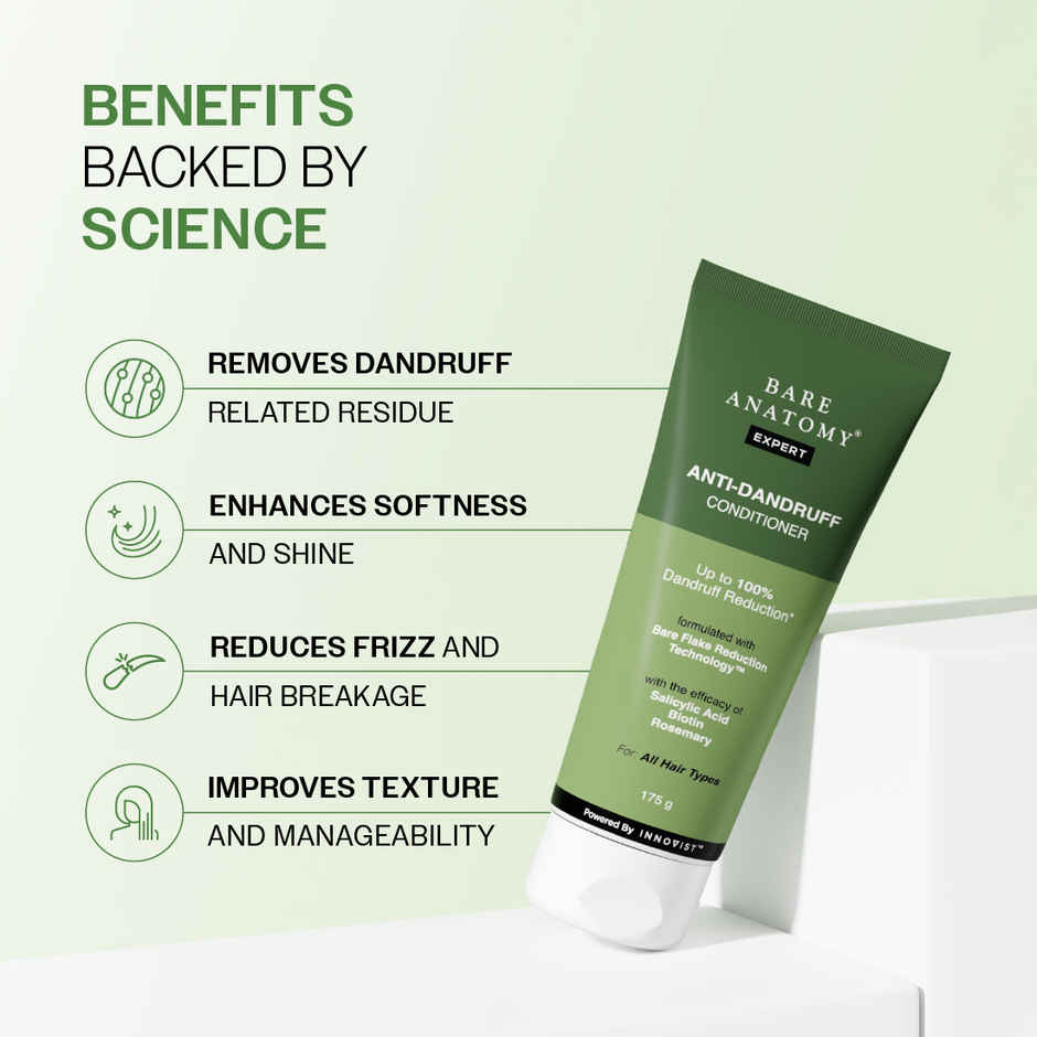 Bare Anatomy Anti-Dandruff Conditioner with Rosemary & Biotin | Moisturizes & Reduces Frizz