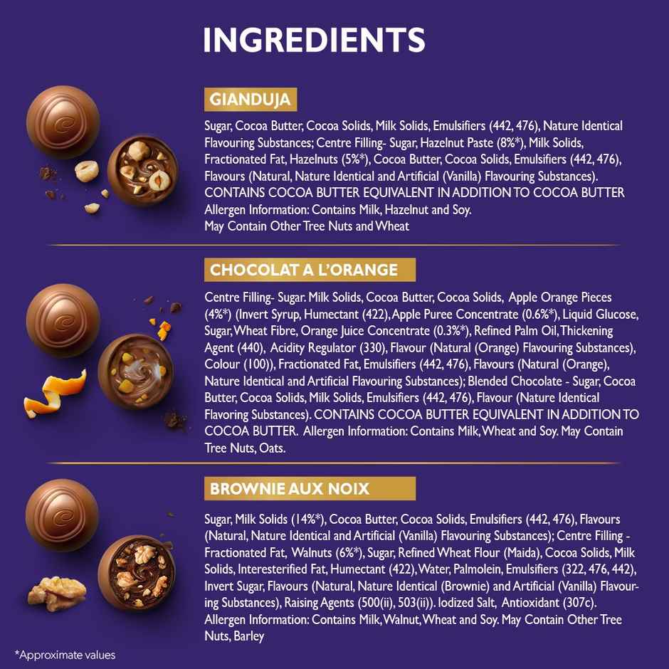 Cadbury Studio Signature Pralines, Assorted Flavours Chocolate Gift Pack