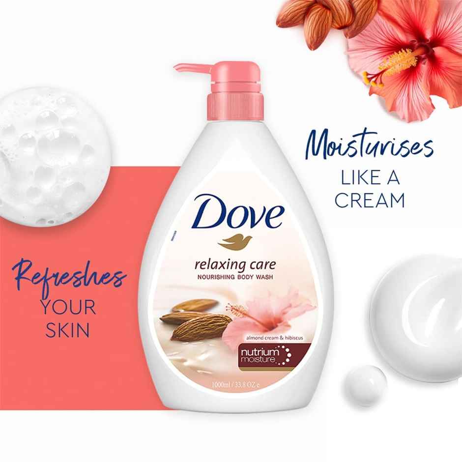 Dove Nourishing Body Wash | Almond Cream & Hibiscus | For Smooth Skin