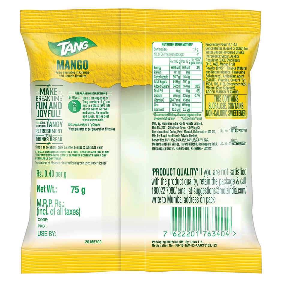 Tang Mango Instant Drink Mix