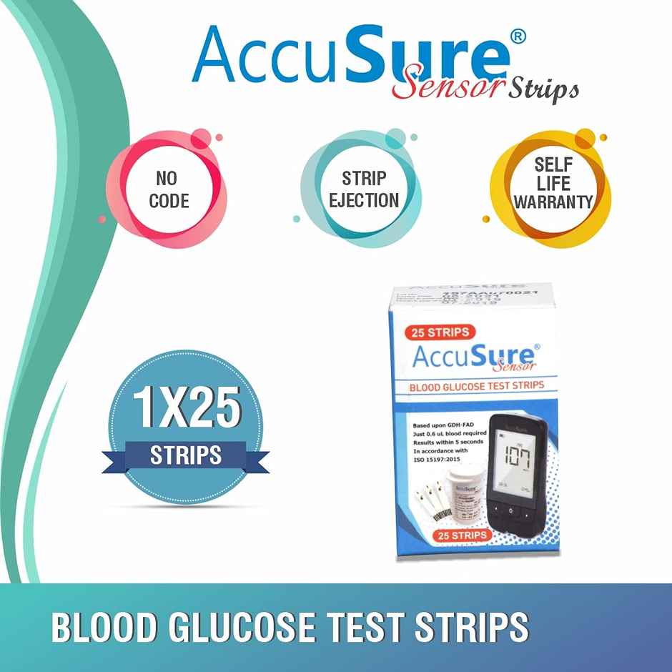 AccuSure Sensor Blood Glucose Test Strip