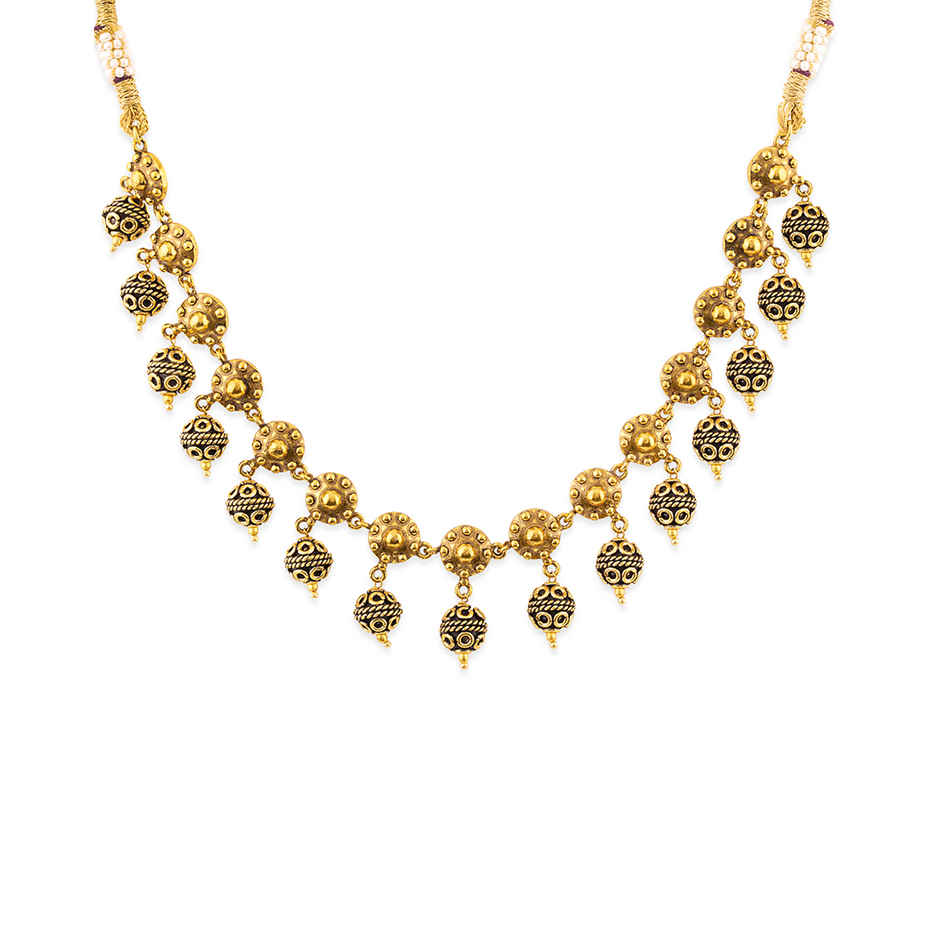 Voylla Rava Ball Ball Drop Choker Necklace