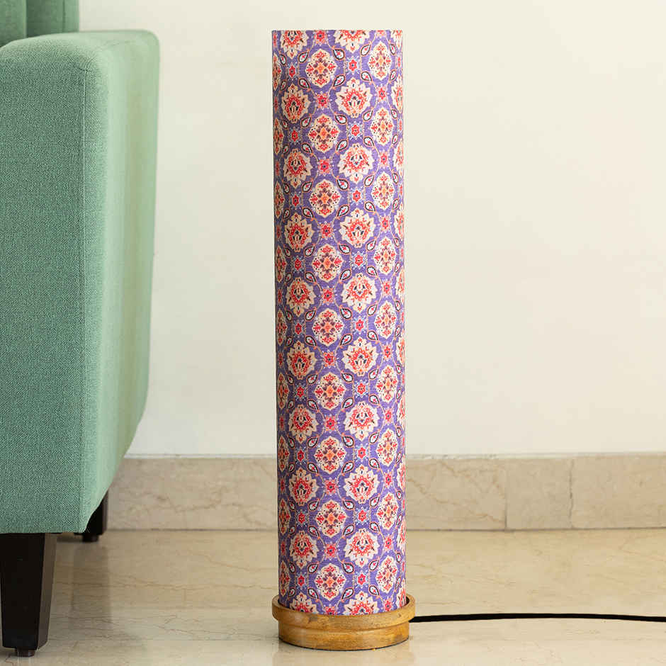 ExclusiveLane Moroccan Glow Mango Wood Floor Lamp Handcrafted - 70 cm