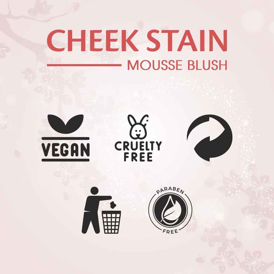 Mattlook Cheek Stain Mousse Face Blush | Hyaluronic Acid & Vitamin E | Long Lasting | Roseate 03