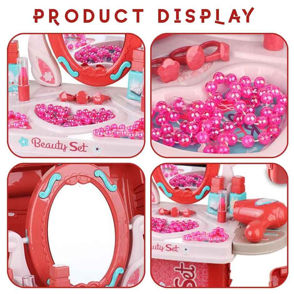 Wembley Makeup Kit Toy Set Pretend Play Baby Doll Set With Mirror & Hair Styling Cosmetics