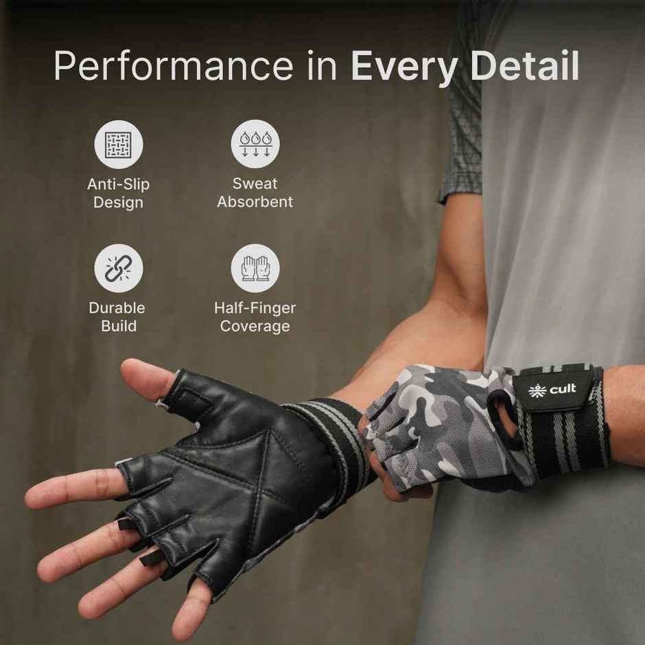 Cultfit Gym Gloves Camo - M