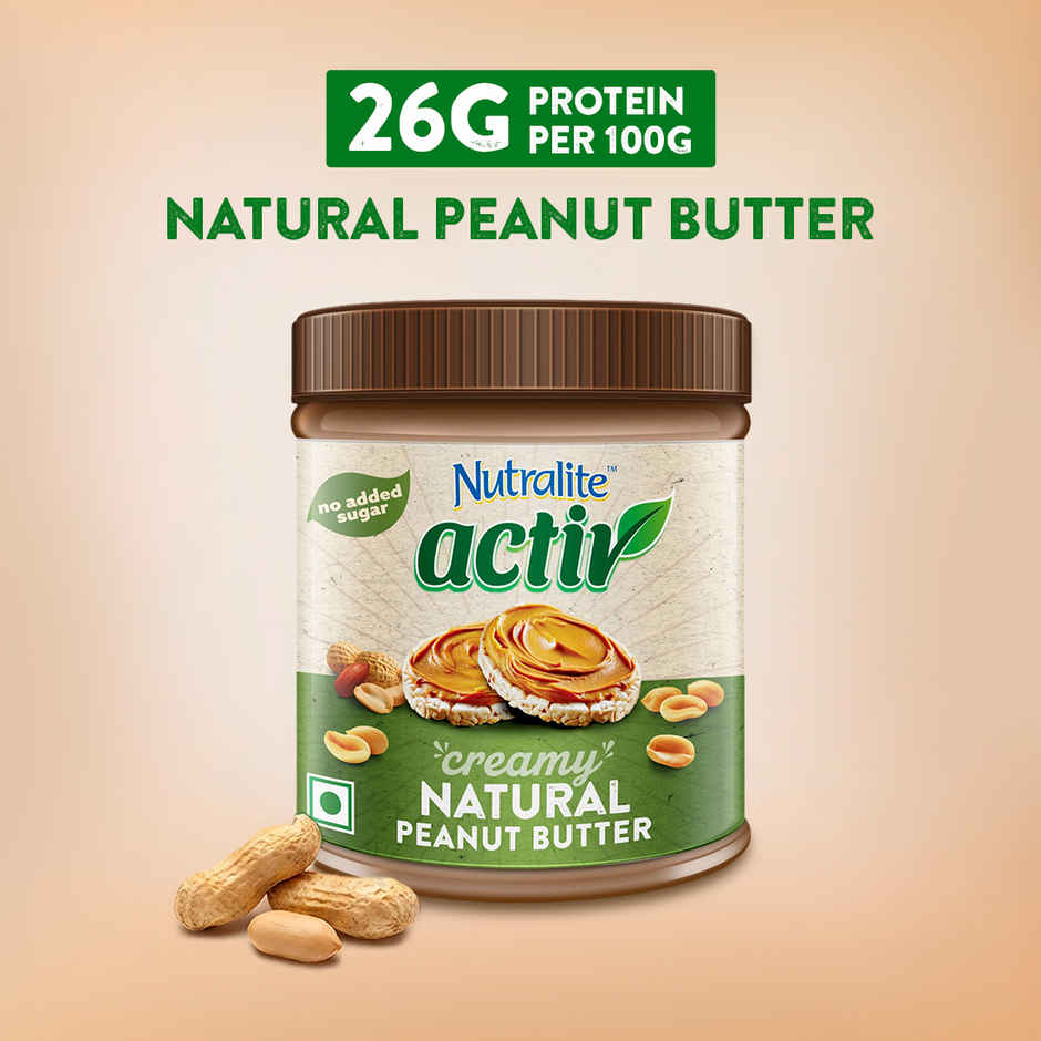 Nutralite Activ Peanut Butter | Natural Creamy | 26g Protein per 100g