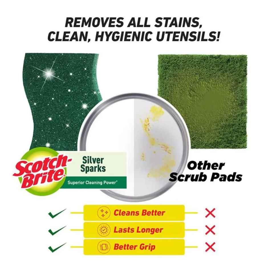 Scotch-Brite SIlver Sparks - 9.5 x 14 (Pack of 3) Combo 