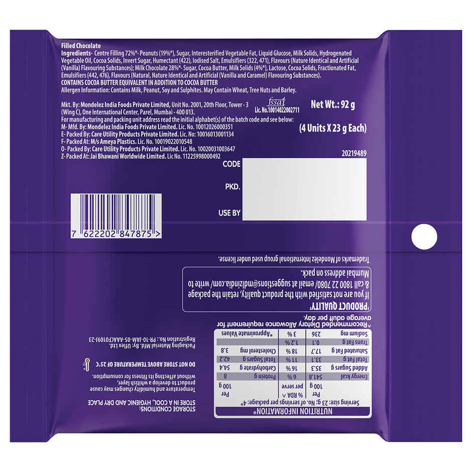 Cadbury Fuse Kitted Chocolate Filled Bar