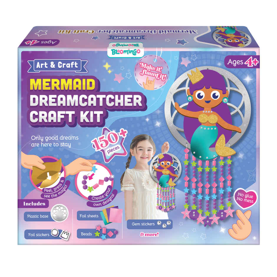Bloomingo Diy Mermaid Dreamcatcher Craft Kit | Art & Craft Kit For Ages 4+
