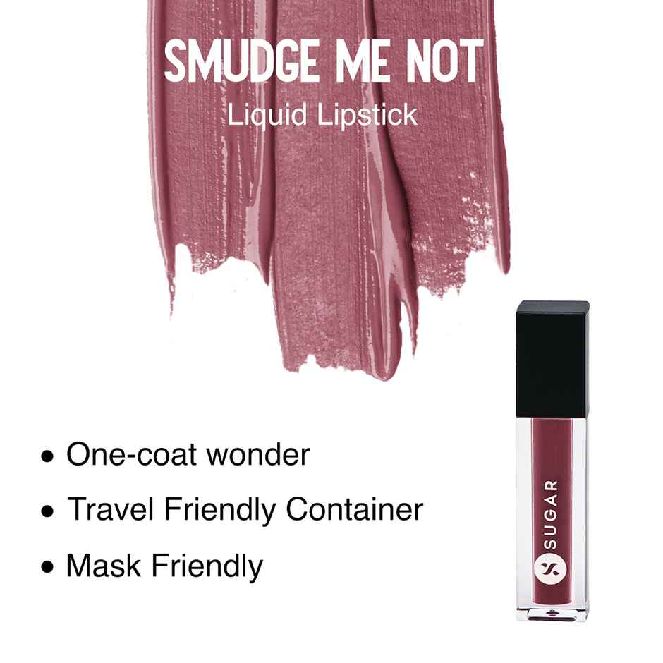 SUGAR Cosmetics Me Not Liquid Lipstick - Suave Mauve | Sulphate Free