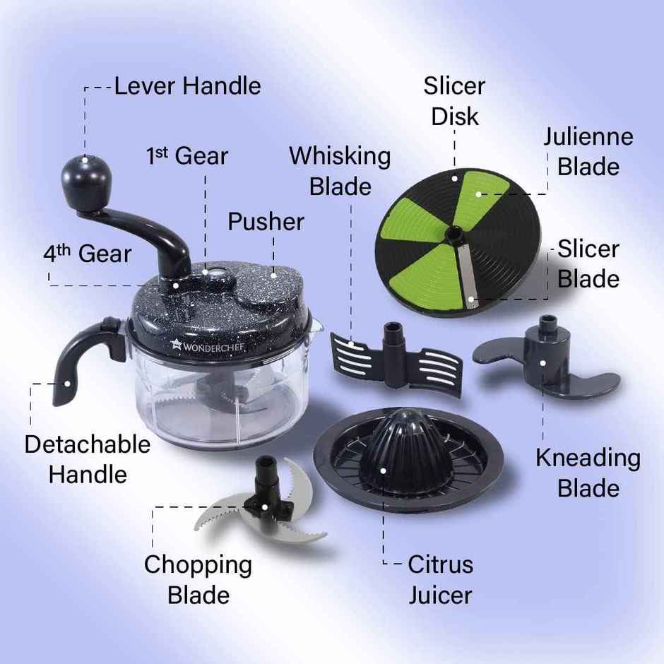 Wonderchef Turbo Chopper With Atta Kneader, Vegetable Chopper
