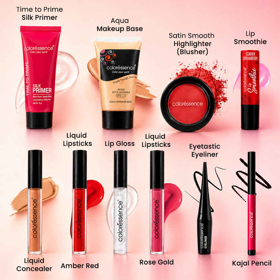 Coloressence Face Makeup Essentials Kit| Premium Makeup Gift Set for Women | Complete Beauty Kit