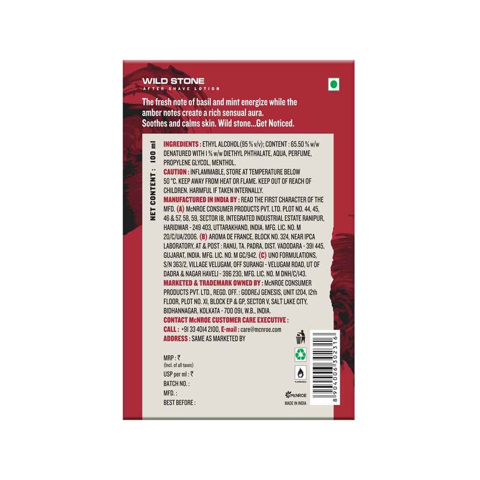 Wild Stone Ultra Sensual After Shave Lotion For Men