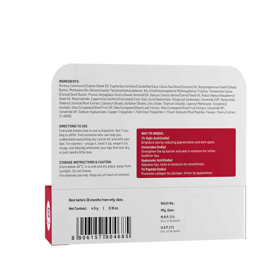 Chemist At Play Cherry Lip Balm Repairs Chapped Lips Brightens Lips Kojic Acid