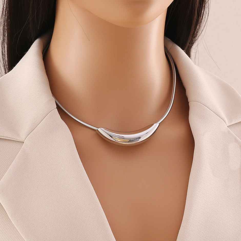 Just Lil Things Artificial Silver Necklace | jltn0812