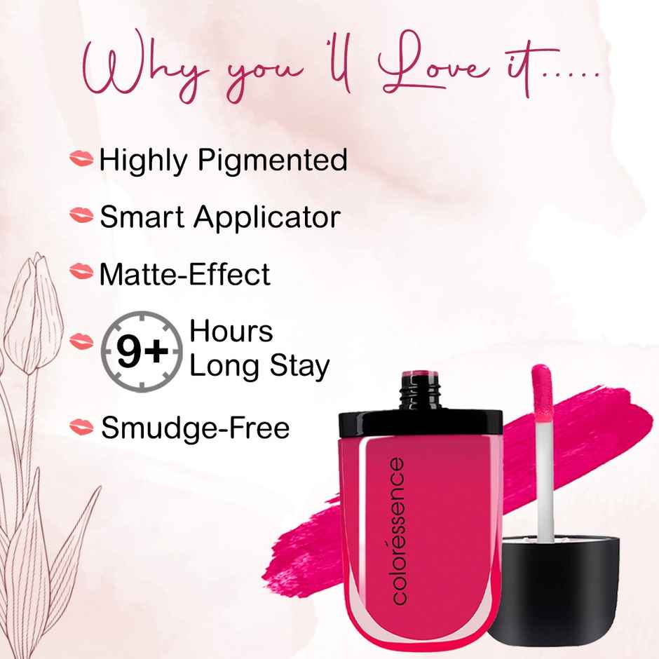 Coloressence Intense Liquid Lip Color | Long Lasting, Smudgeproof, Waterproof | Antique Ruby