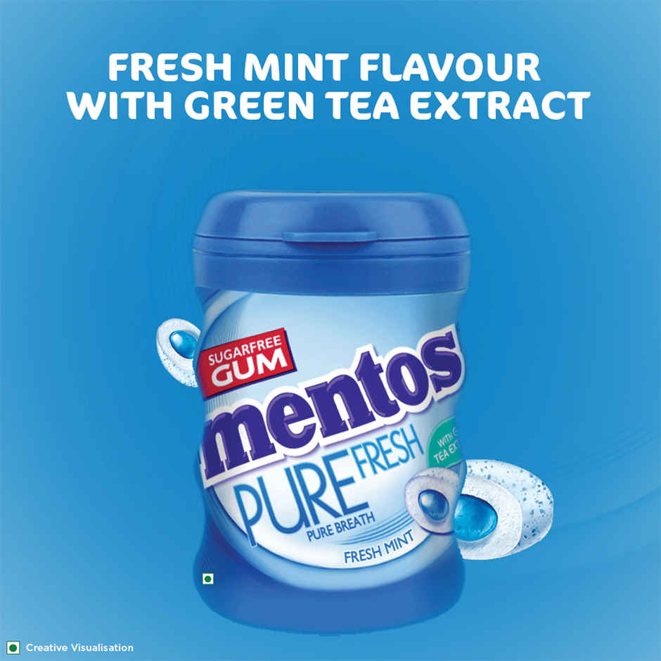 Mentos Pure Fresh Sugarfree Mint Chewing Gum Bottle Combo 