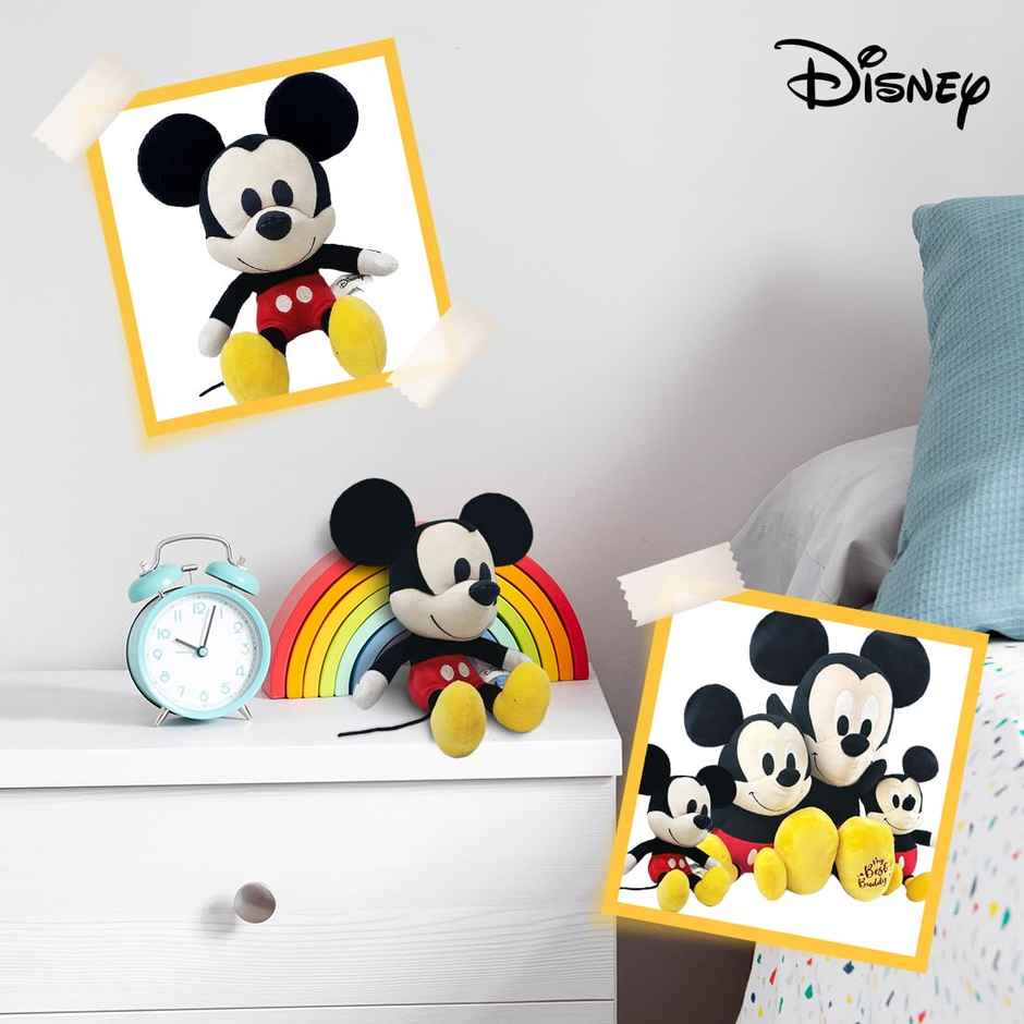 Hamleys Disney Mickey Mouse Soft Toy 8 Inches Plush Huggable Stuffed Toy For Kids Toys For Ages 2+