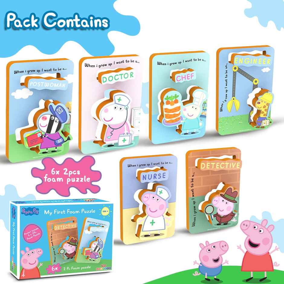 Wembley Peppa Pig - My First Foam Puzzle for Kids Interactive Toy