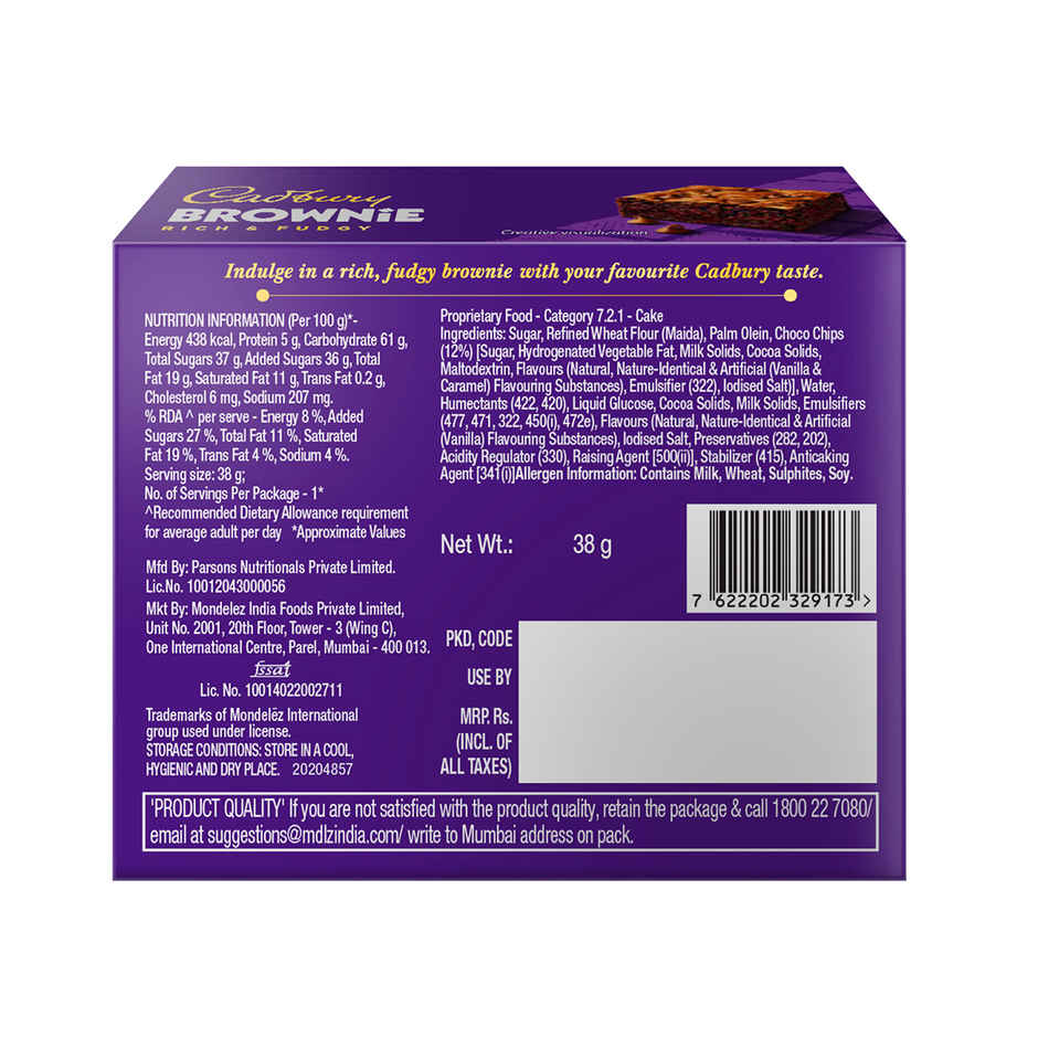 Cadbury Brownie Rich & Fudgy
