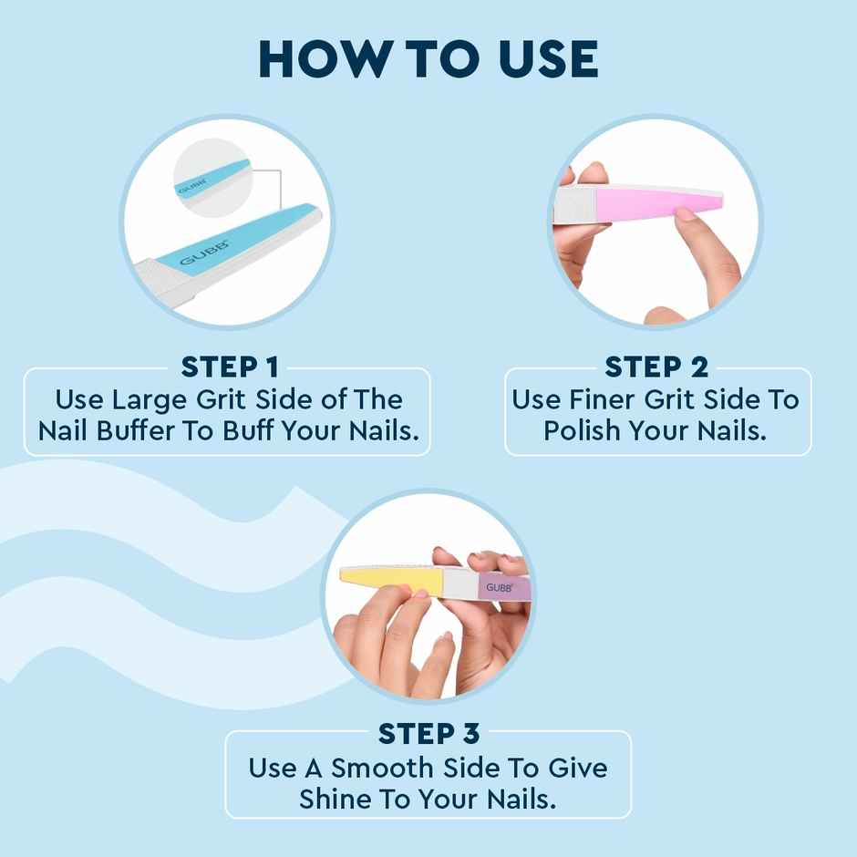 GUBB 4 Way Nail Buffer Shinner & Filer Set