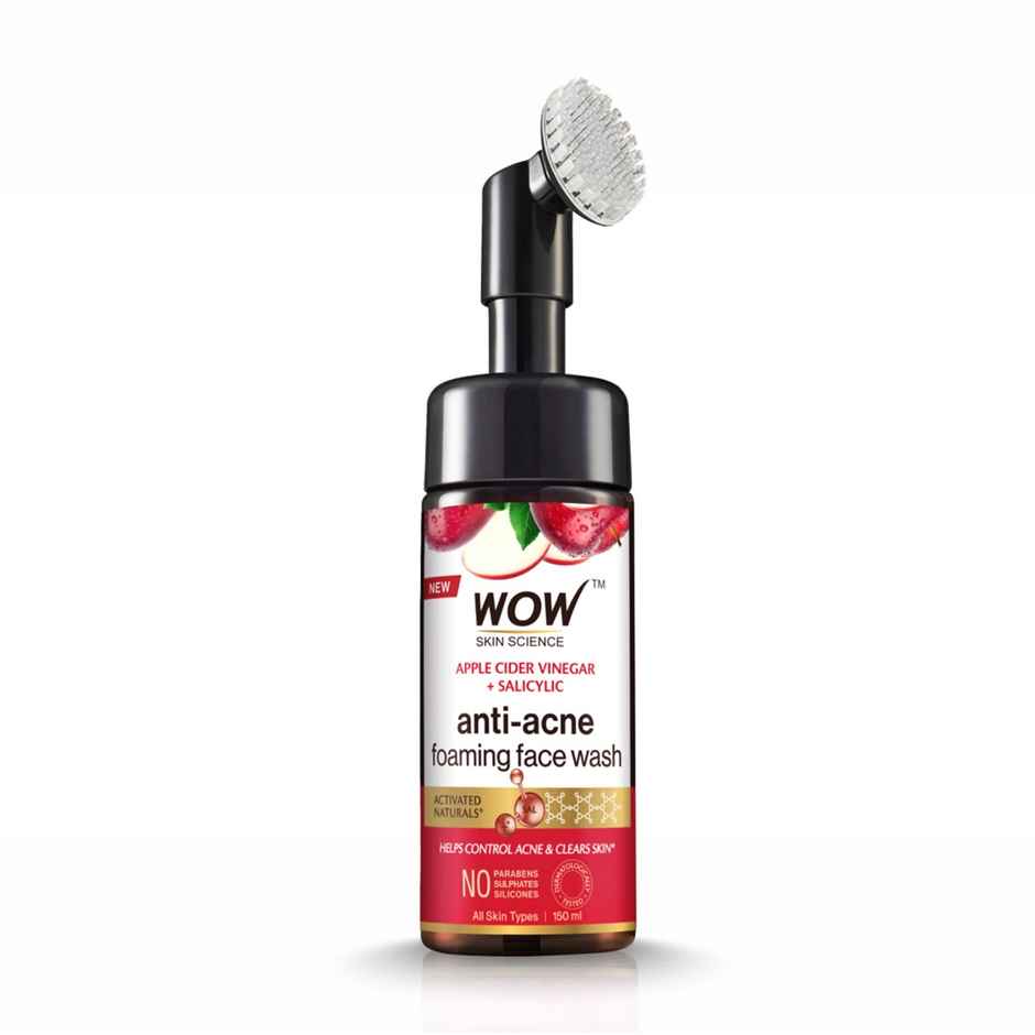 WOW Skin Science Apple Cider Vinegar Foaming Face Wash - No Parabens, Sulphate & Silicones